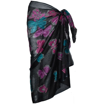 Black Butterfly Sarong 100cm x 200xm