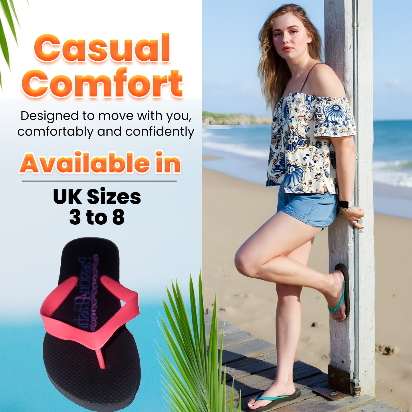 P4F Ladies Flip Flops