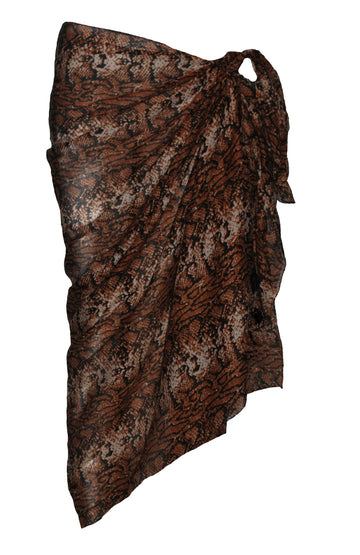 Jungle Elegance Snake Print Cotton Sarong