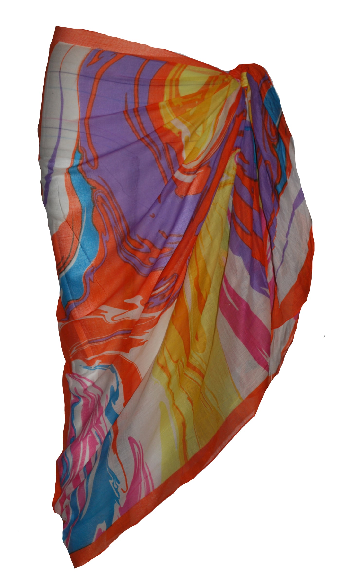 Ocean Waves: Multi-Wave Cotton Sarong 100cm x 200cm