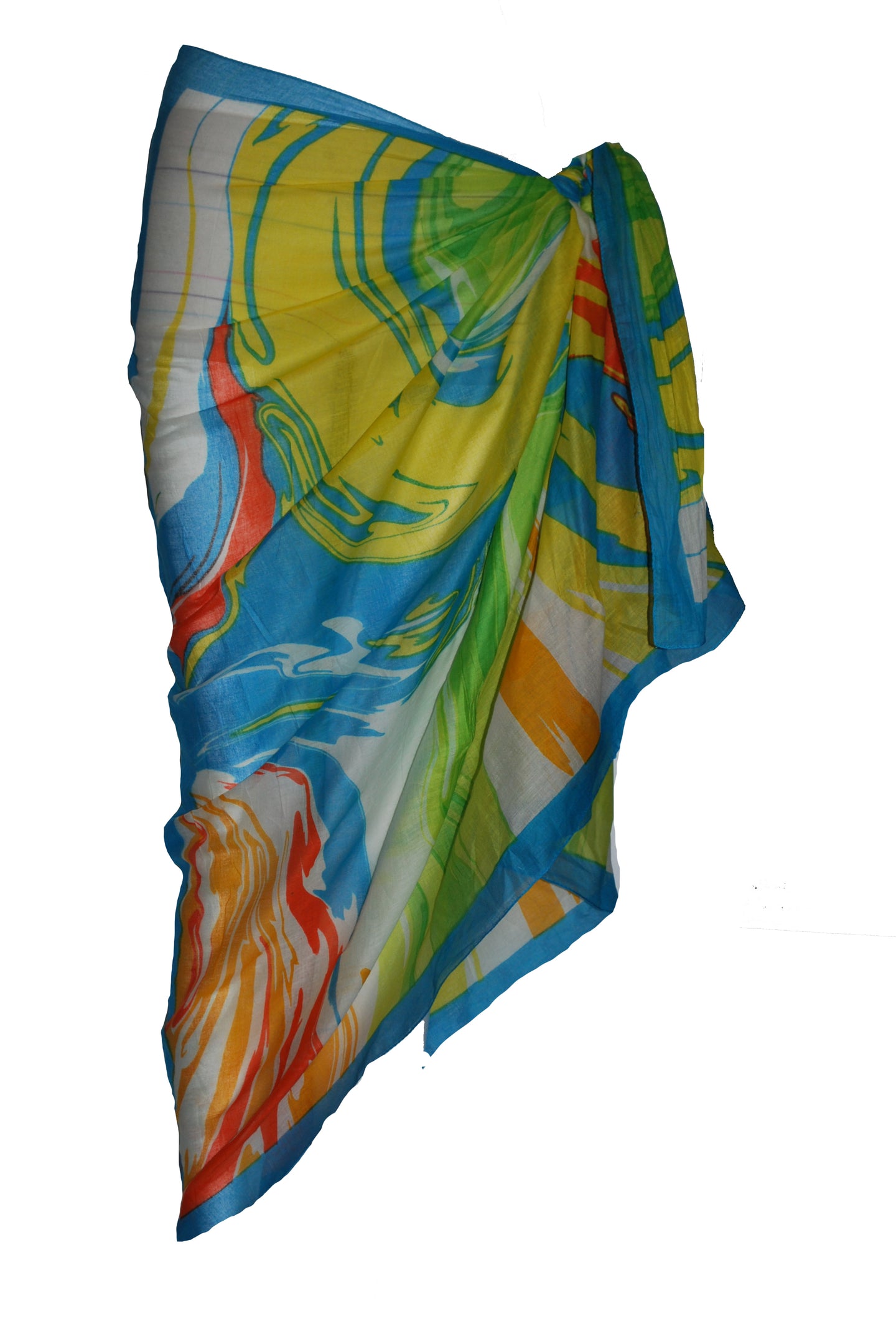 Ocean Waves: Multi-Wave Cotton Sarong 100cm x 200cm