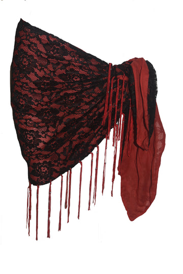 Half Lace Tassel Sarong