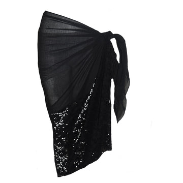 Graceful Allure: Full Lace Cotton Sarong - 100cm x 200cm