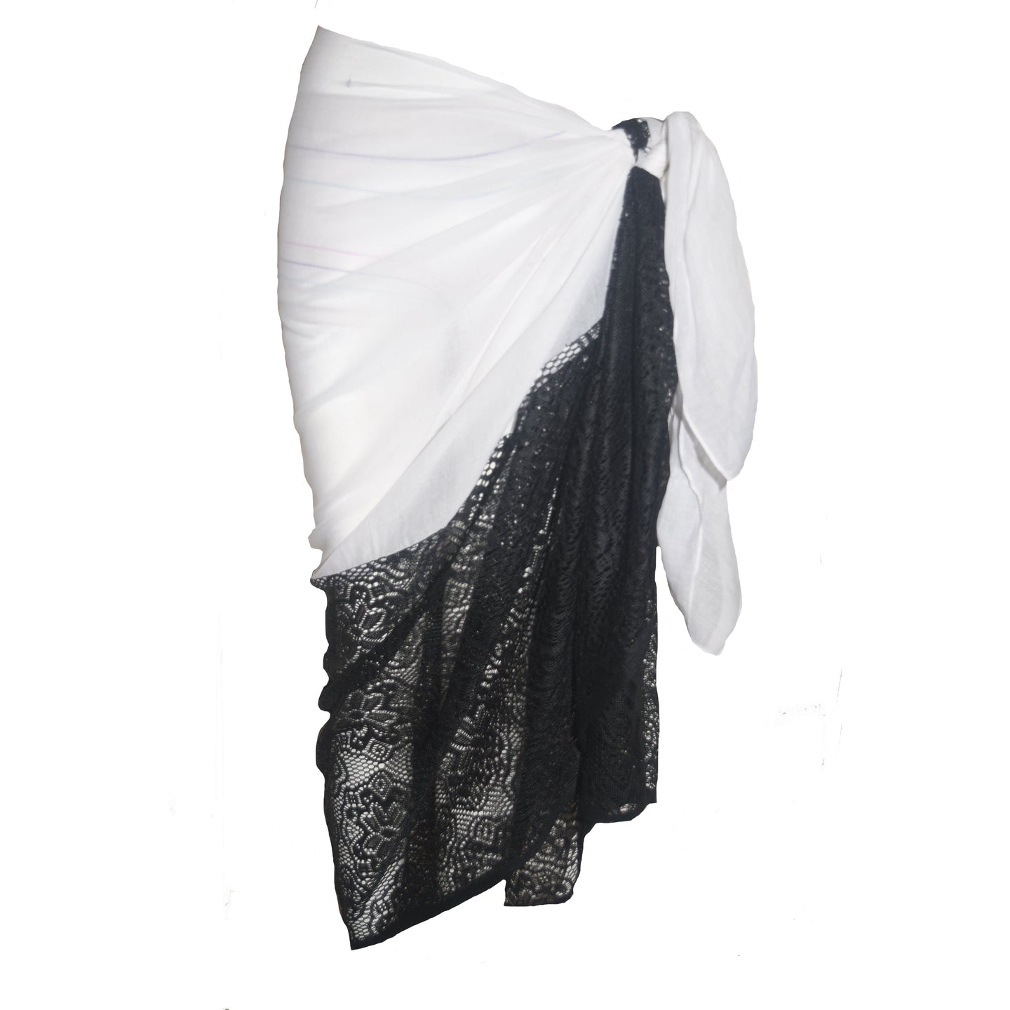 Graceful Allure: Full Lace Cotton Sarong - 100cm x 200cm