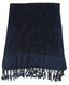 P4F Navy Flower Printed Pashmina