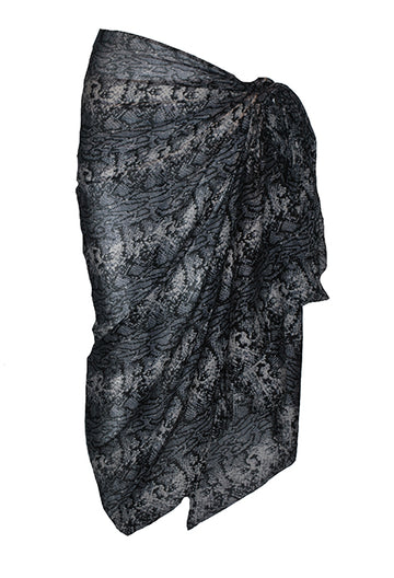 Jungle Elegance Snake Print Cotton Sarong